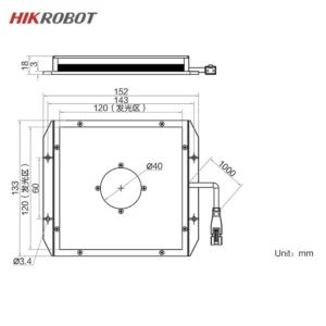 لایتینگ HIKROBOT مدل SMR-03V-B در ابعاد 100 در 100 میلیمتر