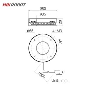 لایتینگHIKROBOT با فاصله 100 تا 110 میلیمتر
