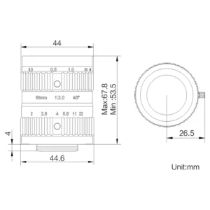 لنز صنعتی ثابت مدل SA5020M-10MP